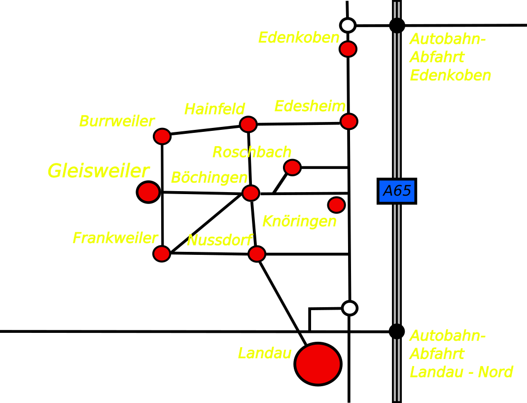 Karte Anfahrt Gleisweiler